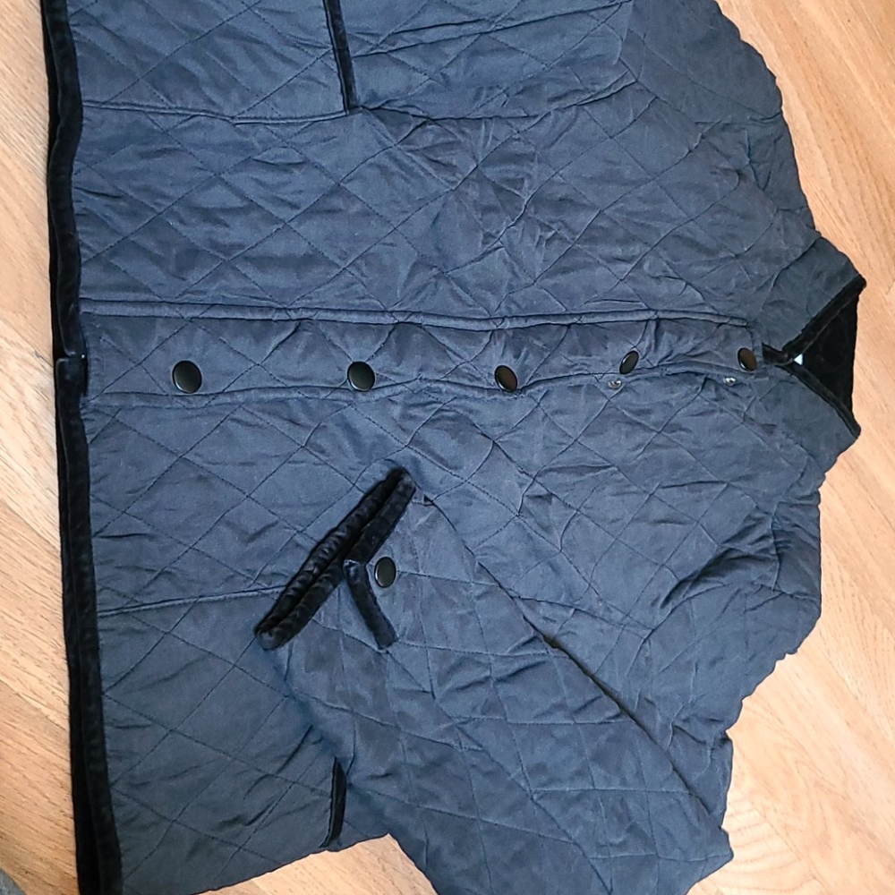 Dark Grey Quilted Jacket